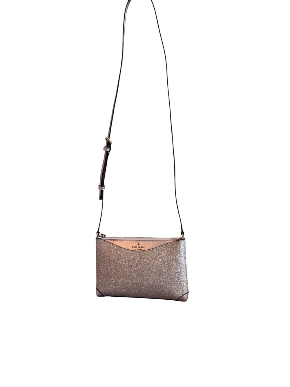 Kate Spade Rose Gold Shimmy Glitter Fabric Crossbody Bag K4624 - NWT